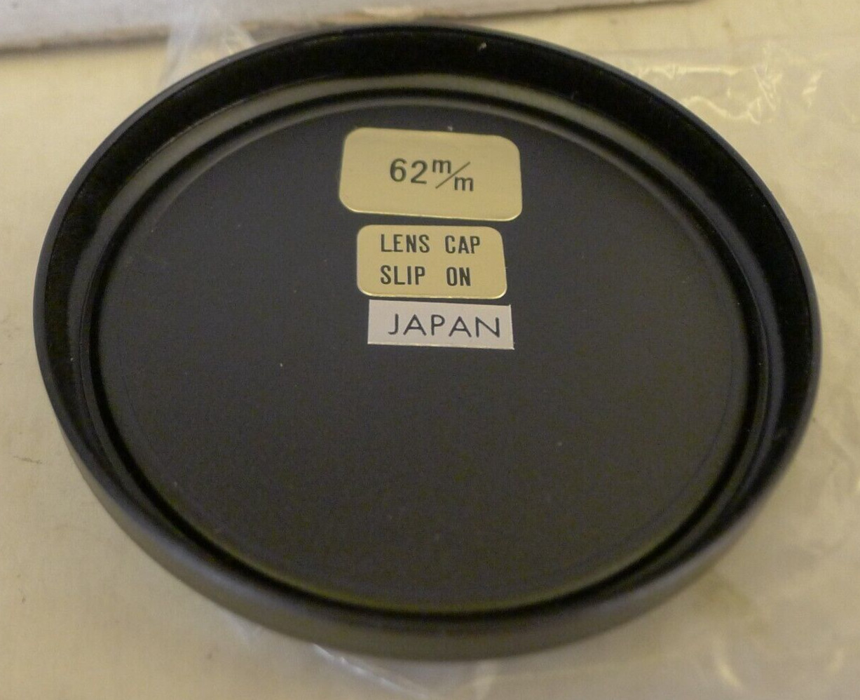 Kalt 62mm Slip On Metal Lens Cap with Original Box – NOS – Japan Made