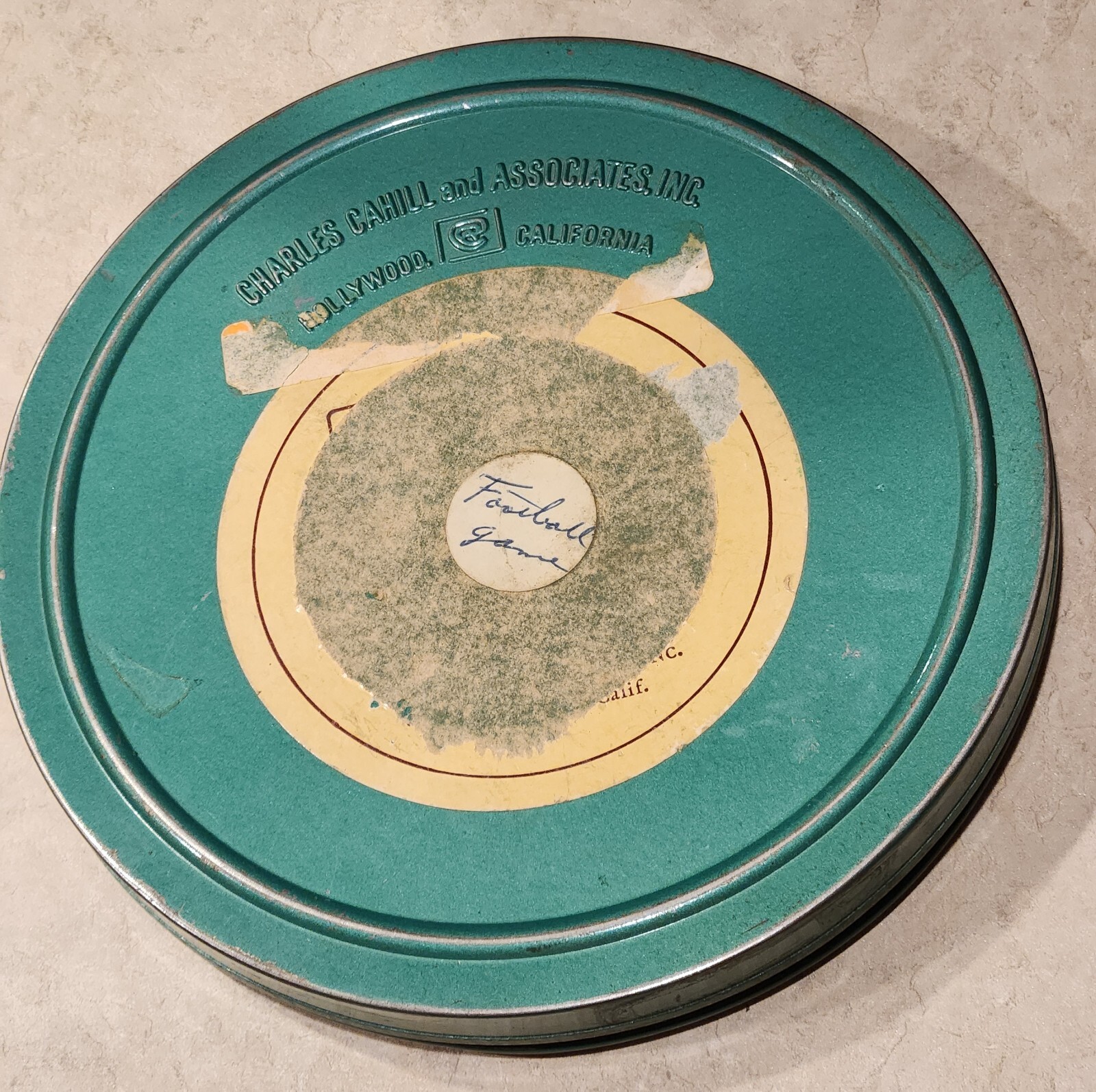 8mm FILM & METAL CANISTER GREEN LABELED FOOTBALL GAME