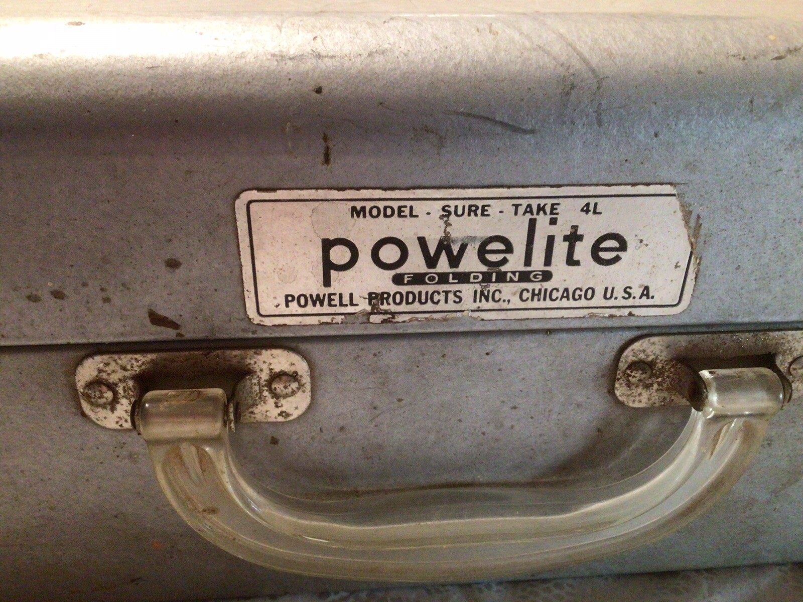 SURE TAKE 4L POWELITE FOLDING PORTABLE CAMERA LIGHT SYSTEM VINTAGE W/ CASE Works