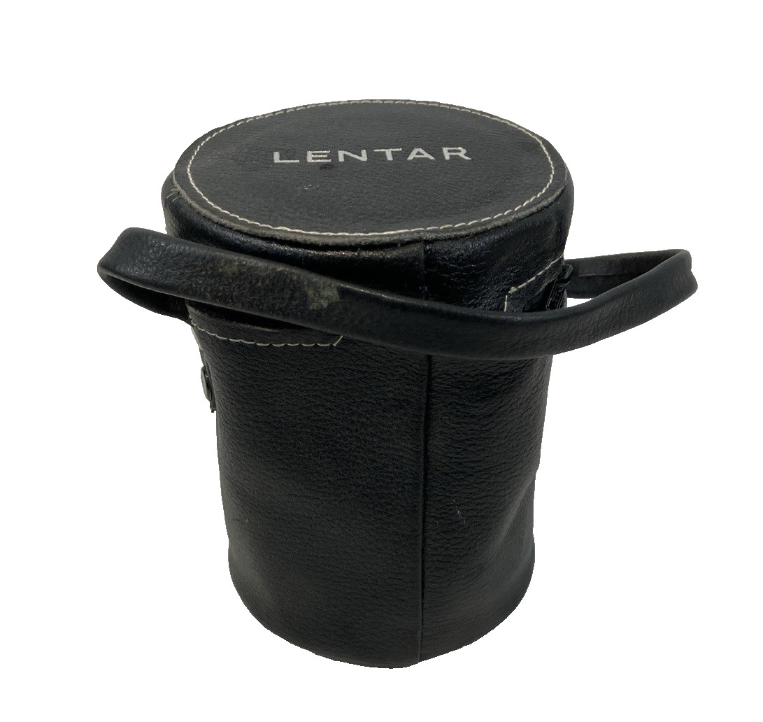 Vintage Lentar Lens Case Black Leatherette Strap Replacement Camera Lens Case