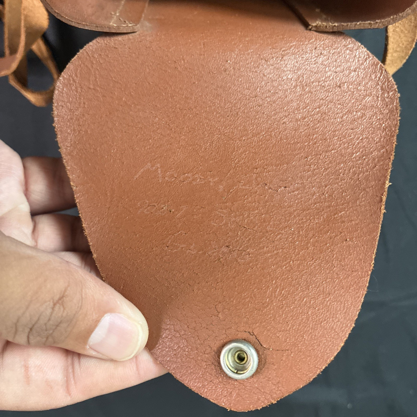 Vintage Kodak Snapback Brown Genuine Leather Camera Case With Strap Made In USA