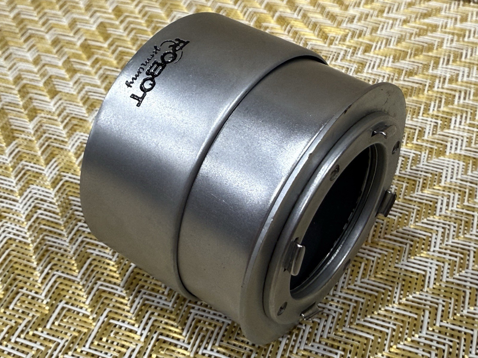 Robot Collapsible Push-On Chrome Metal Lens Hood for Vintage Cameras