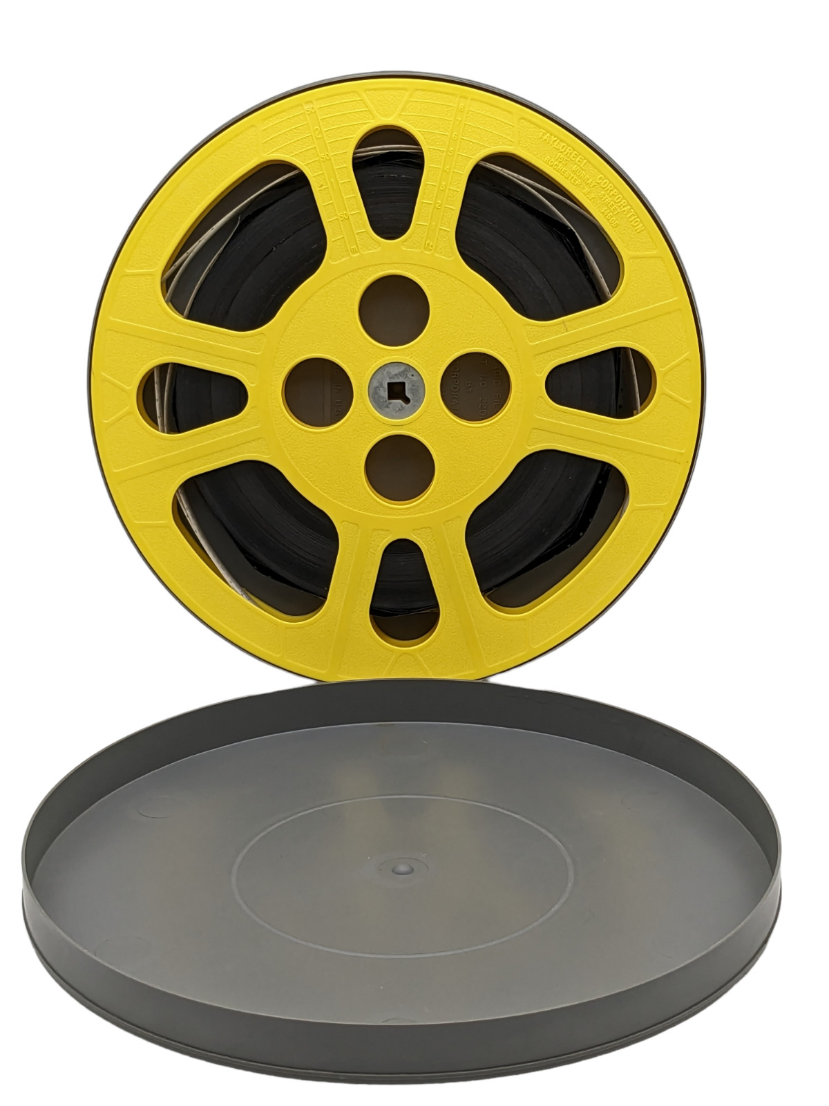 Original PlioMagic Plastic Film Can Cat No 22008 w 10 1/2″ Reel-Says LumberjacK?