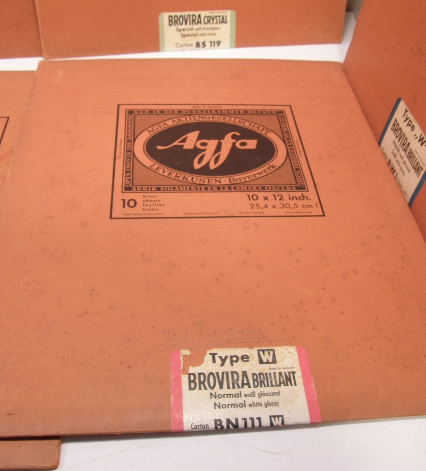 LOT 7 VINTAGE 1950’S AGFA 11X13 EMPTY CARDBOARD PHOTO PAPER ENVELOPES
