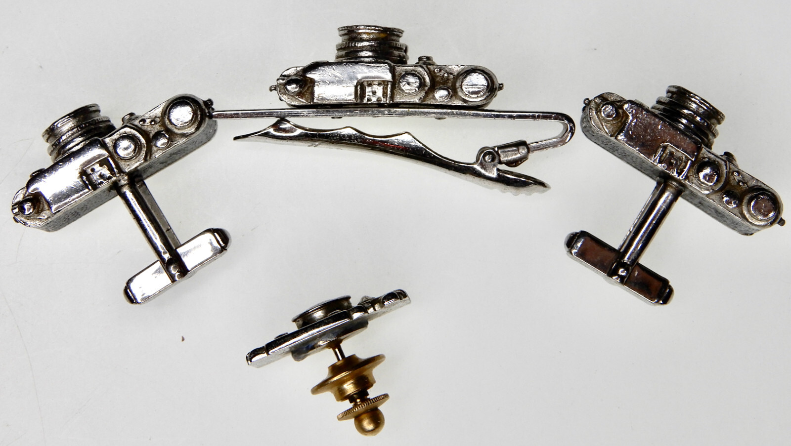 Leica Screw Mount Camera Cuffkinks,Tie Clip & Pin Set