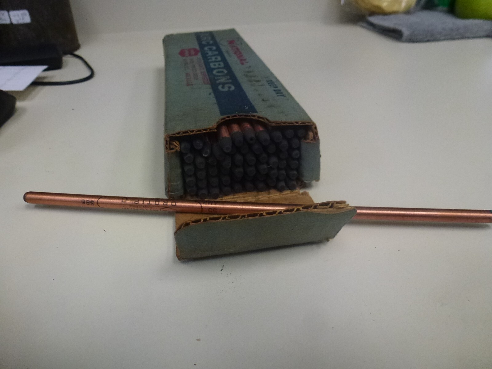 3 boxes ARC CARBONS 6MM X 9″ & 8mm x 9″ NOS