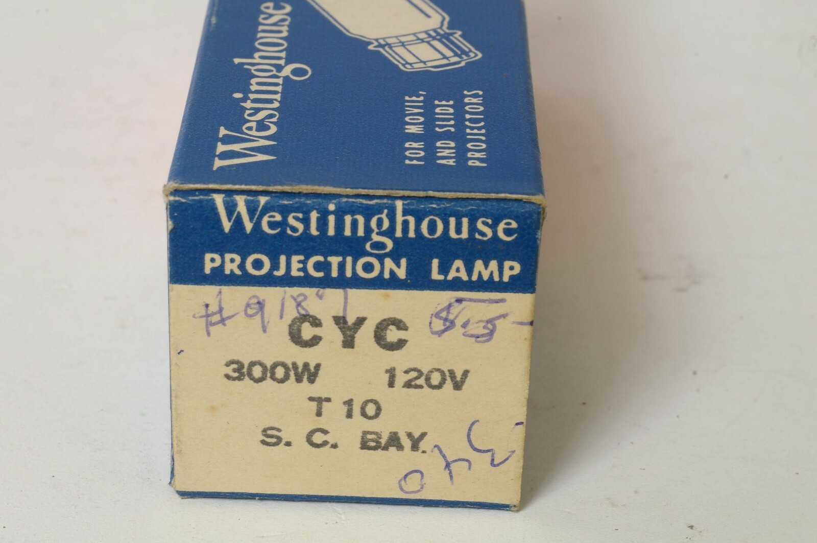 F90458~ CYC Westinghouse Blue Top 300W 120V Projection Bulb Lamp
