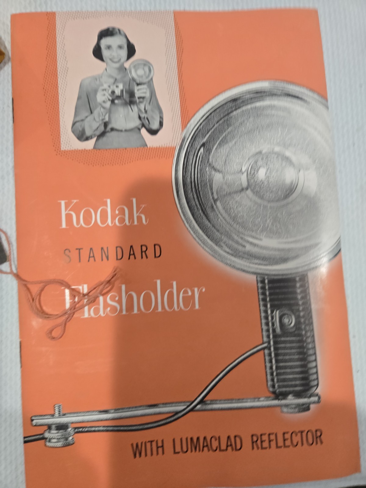 Vintage Kodak Standard Flasholder w/ Lumaclad Reflector Box & Manual