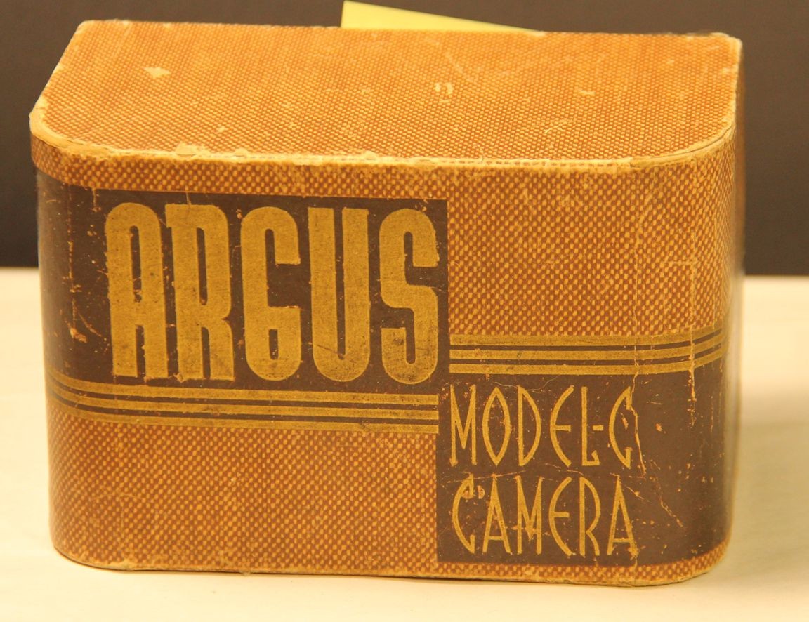 Vintage 1930s Argus Model-C Camera Box ~ Cardboard ~ Box Only ~ Art Deco