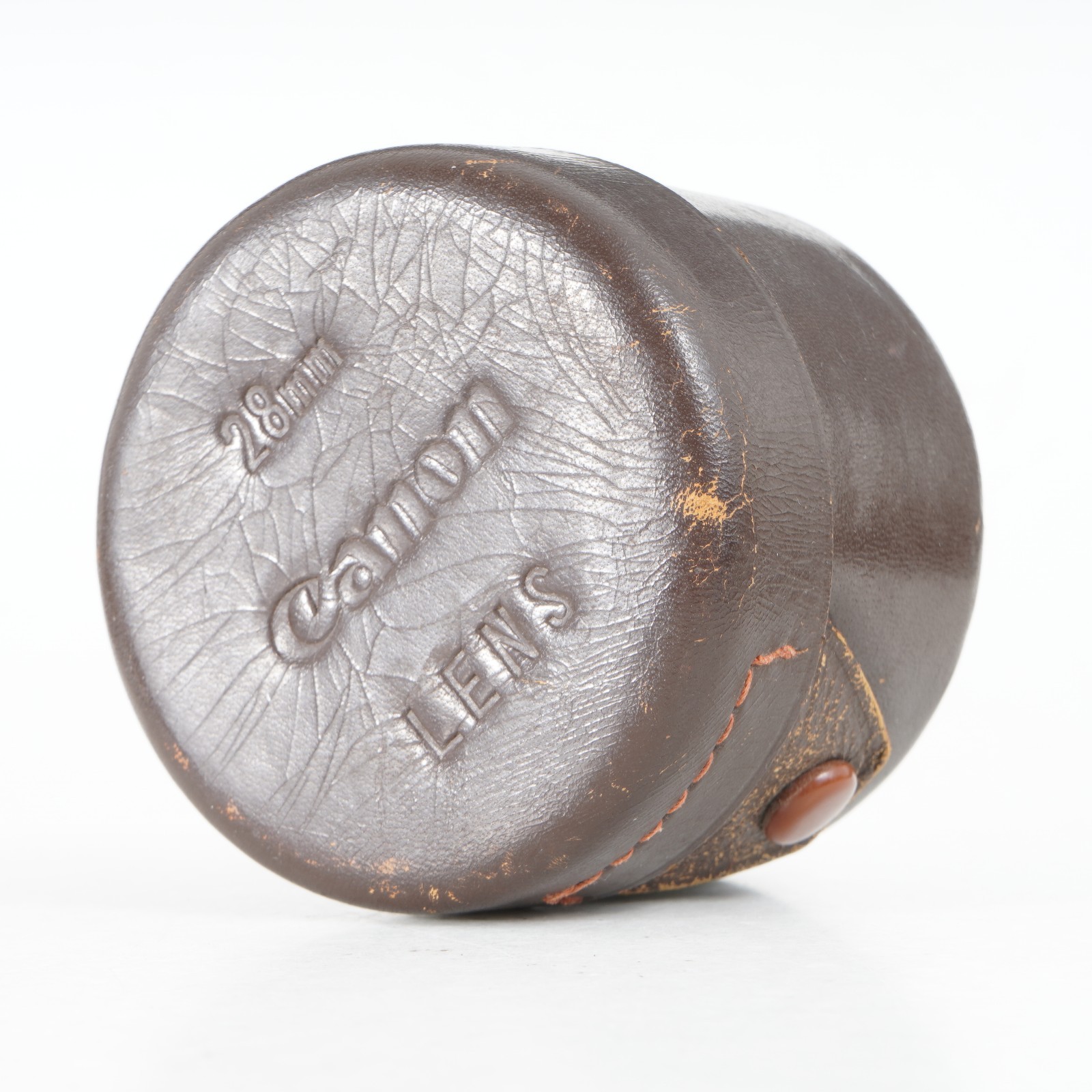 :Canon Rangefinder Brown Leather Lens Case for 28mm f/2.8 & f/3.5 LTM L39