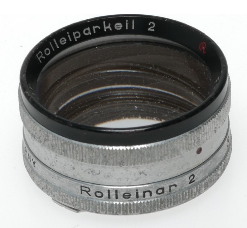 Rolleiflex TLR vintage film camera Rolleiparkeil II Rolleinar II set cased