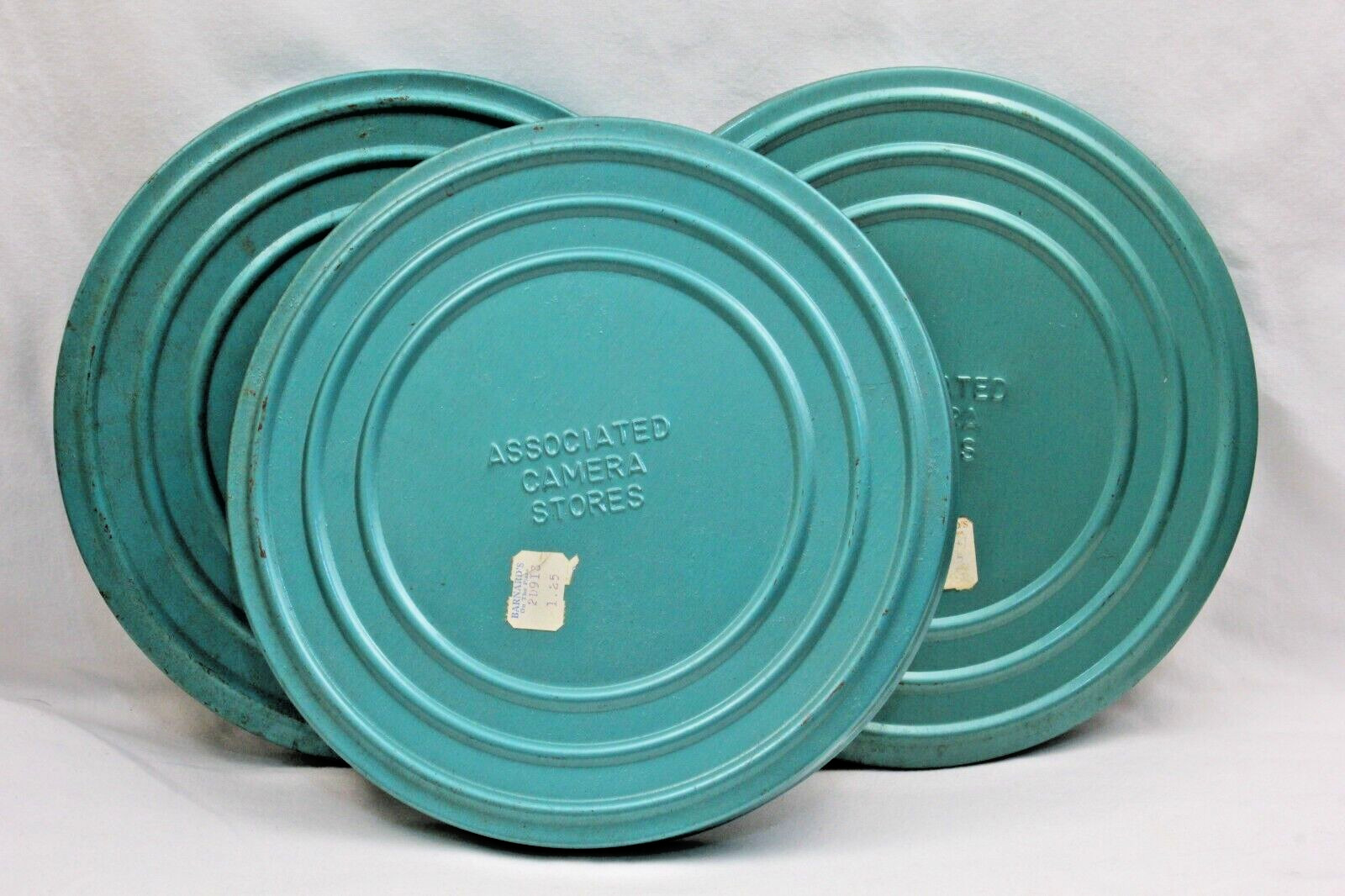 3 Reelane Thread-O-Matic Camera Film Reels Vintage Green 7”
