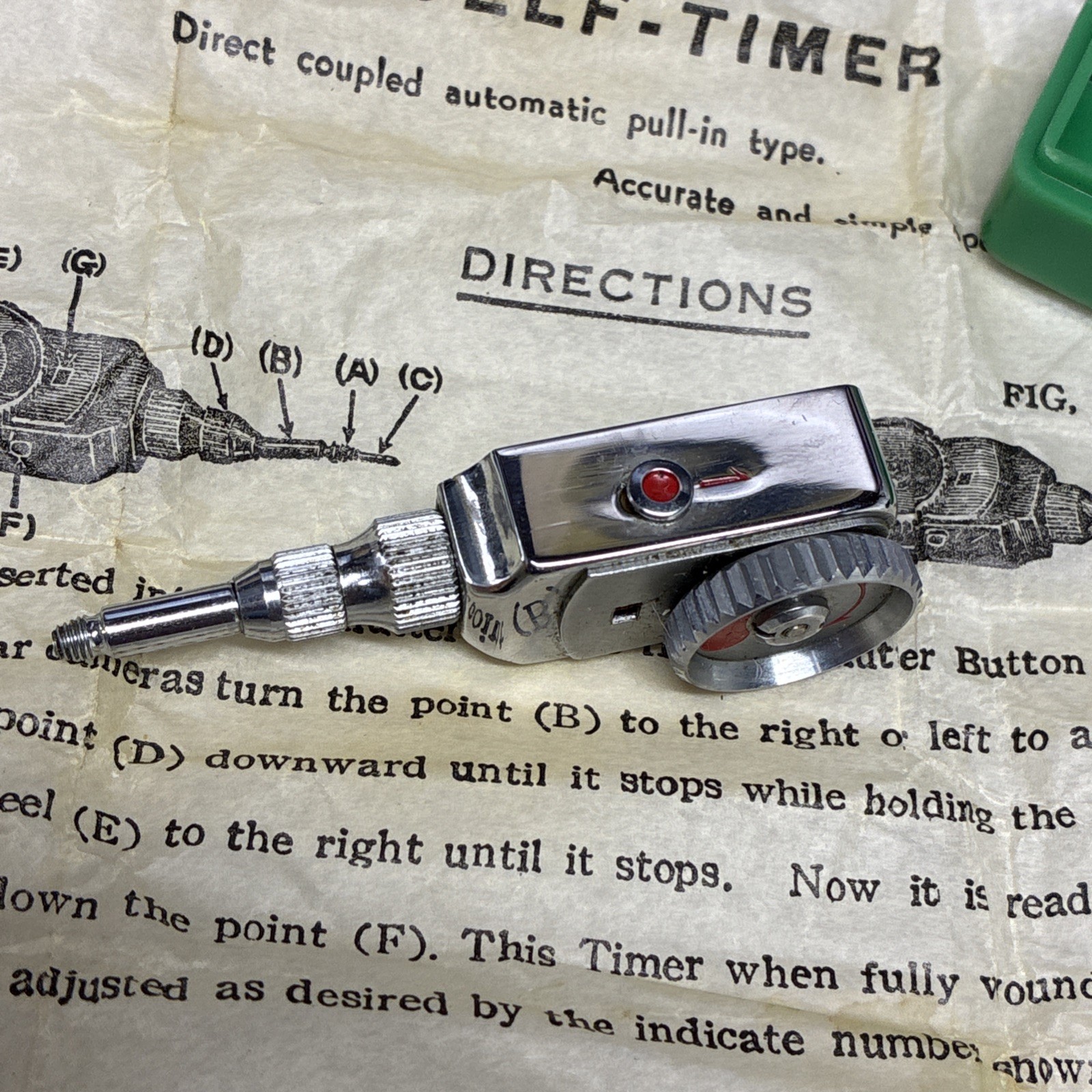 Vintage Self Timer w/Case & Instructions