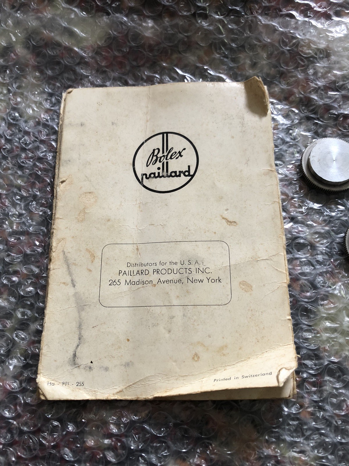 Bolex Body Caps And Manual For Bolex H16 Non Reflex Camera