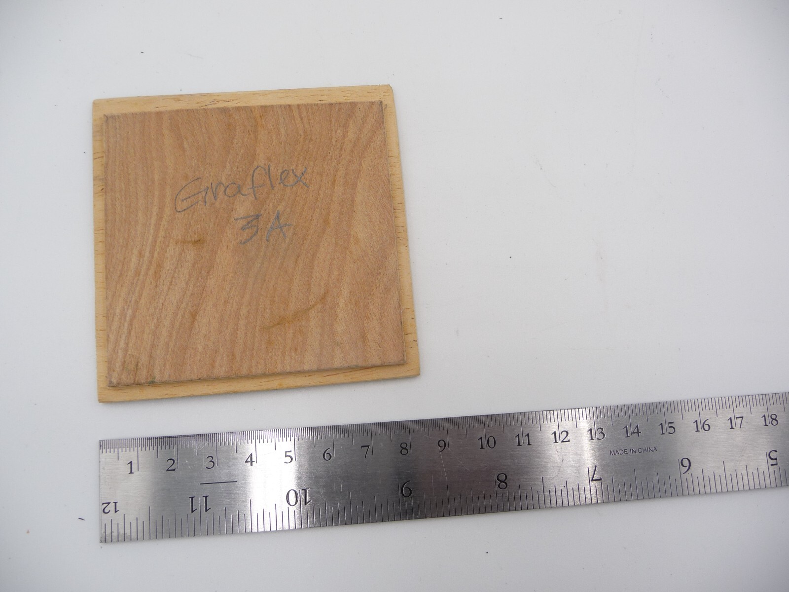 undrilled 3A Graflex wooden lens board, 83x83mm or 3.25×3.25 inch