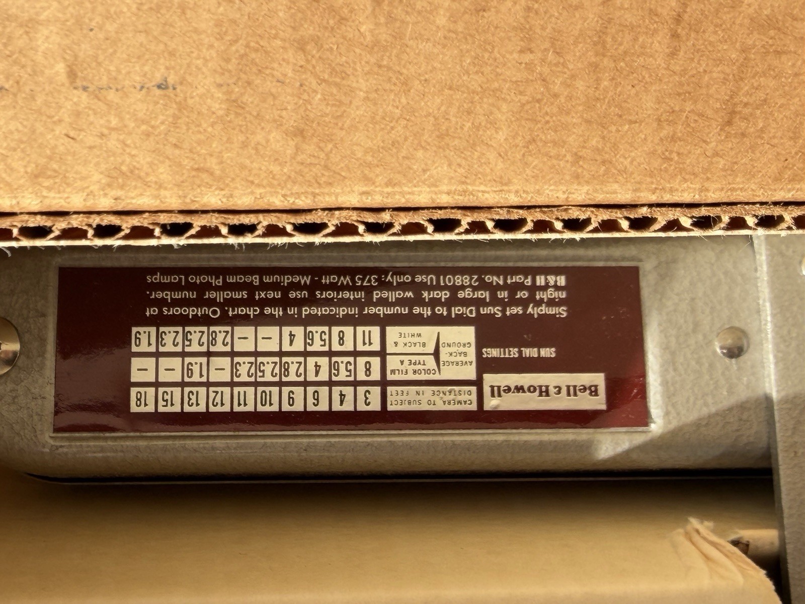 VTG Bell & Howell Flood Lamp Light Bar & Bulbs in Original Box Indoor Movies
