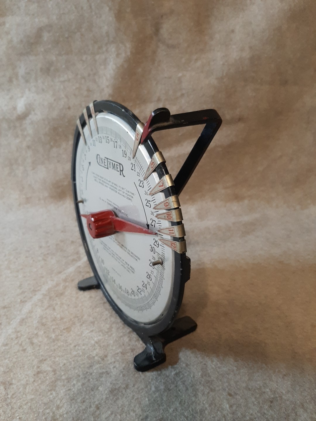 Vintage CineTymer for Cinema Film Projector Reel Cue Time Measure Bell Chime