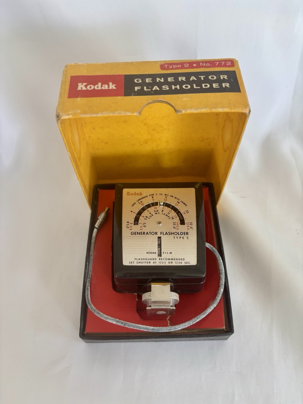 Vintage Kodak Generator Flasholder Type 2 No. 772 In Original Box