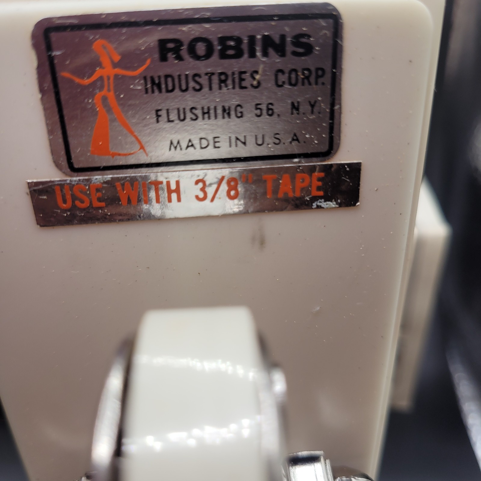 Vintage Robins Gibson Girl Tape Dispenser RT-700 Labeling Machine Office Metal