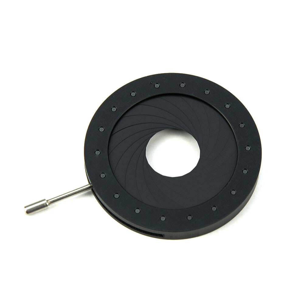 1PC Adjustable Zoom Iris Diaphragm Aperture Condenser 2.5-42mm with 18pcs Blades