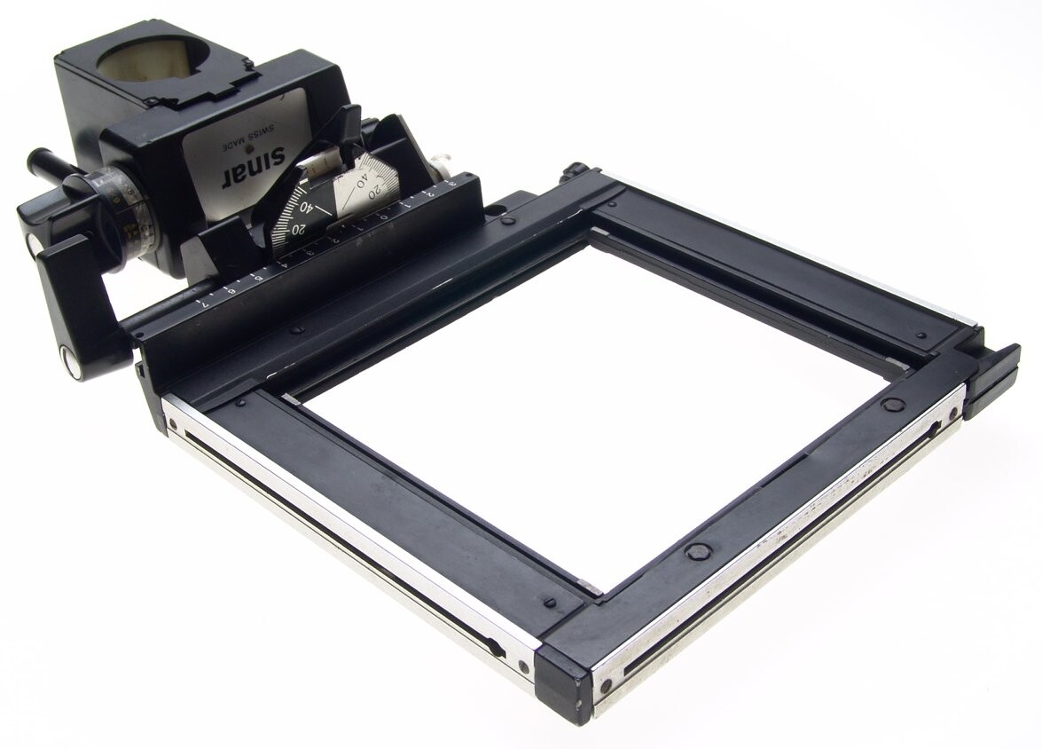 SINAR F FOCUSSING REAR STANDARD MONORAIL LARGE FORMAT CAMERA 4×5 BLACK ACCESSORY
