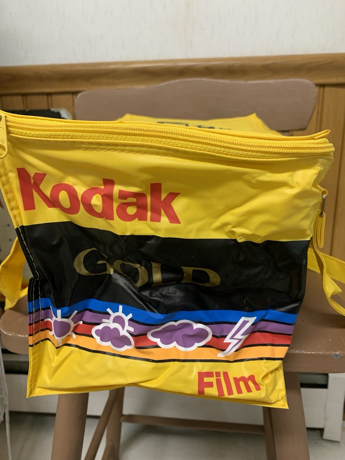 Kodak Yellow VTG Advertising Cooler Bag Gold Film Snappy Snaps 1h Photos 1980s