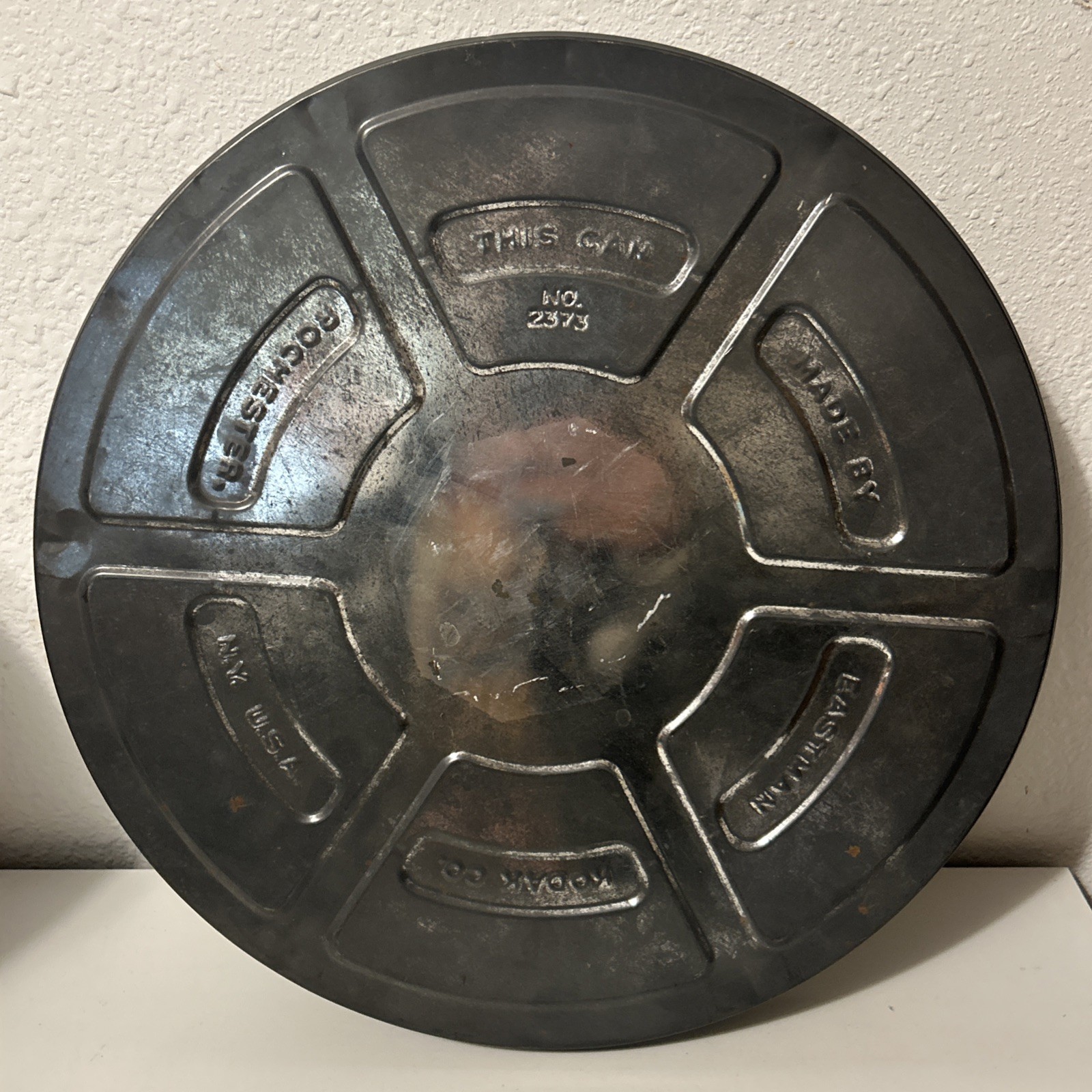 2 Vintage Eastman Kodak 35mm Film Can 2373- Empty Canister 11” Diameter USA Made