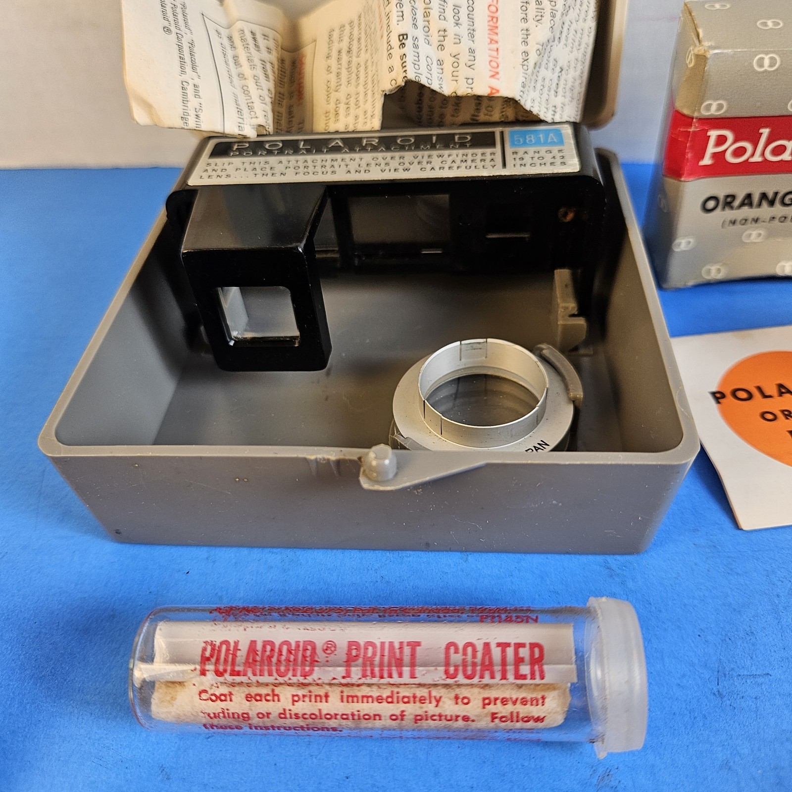 Vintage Lot of Polaroid Camera Accessories/Manuals/etc – Untested 581A,456,620