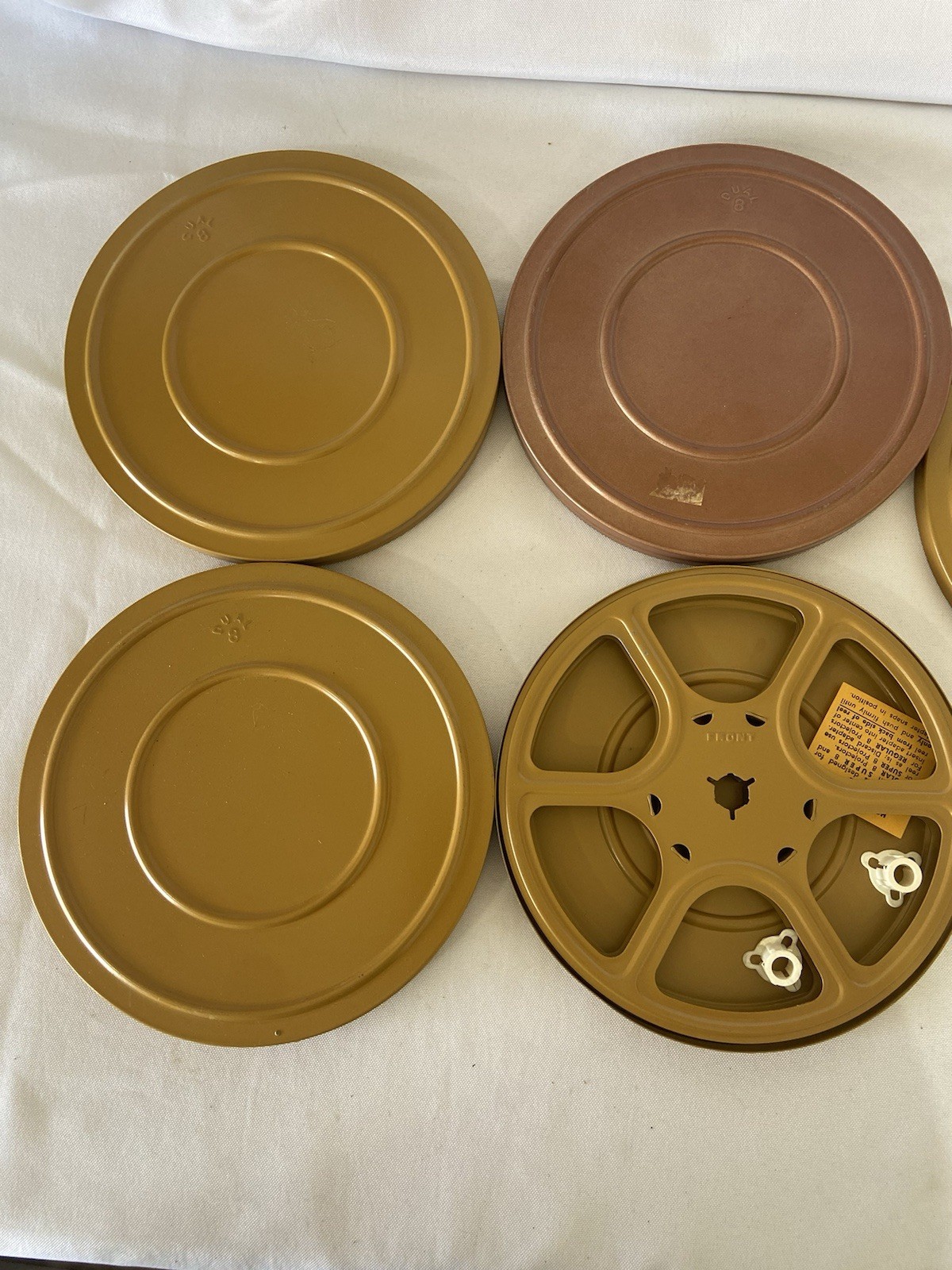 4 Goldberg Dual 8mm Metal Film Reel & Canister Universal Compatible