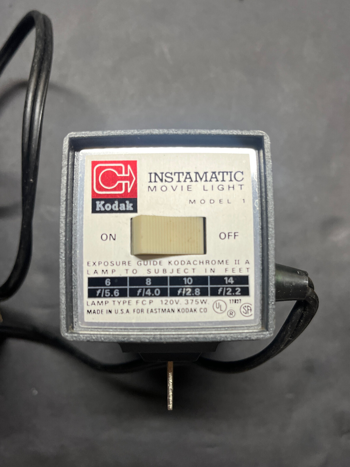Vintage Kodak Instamatic Movie Light Model 1