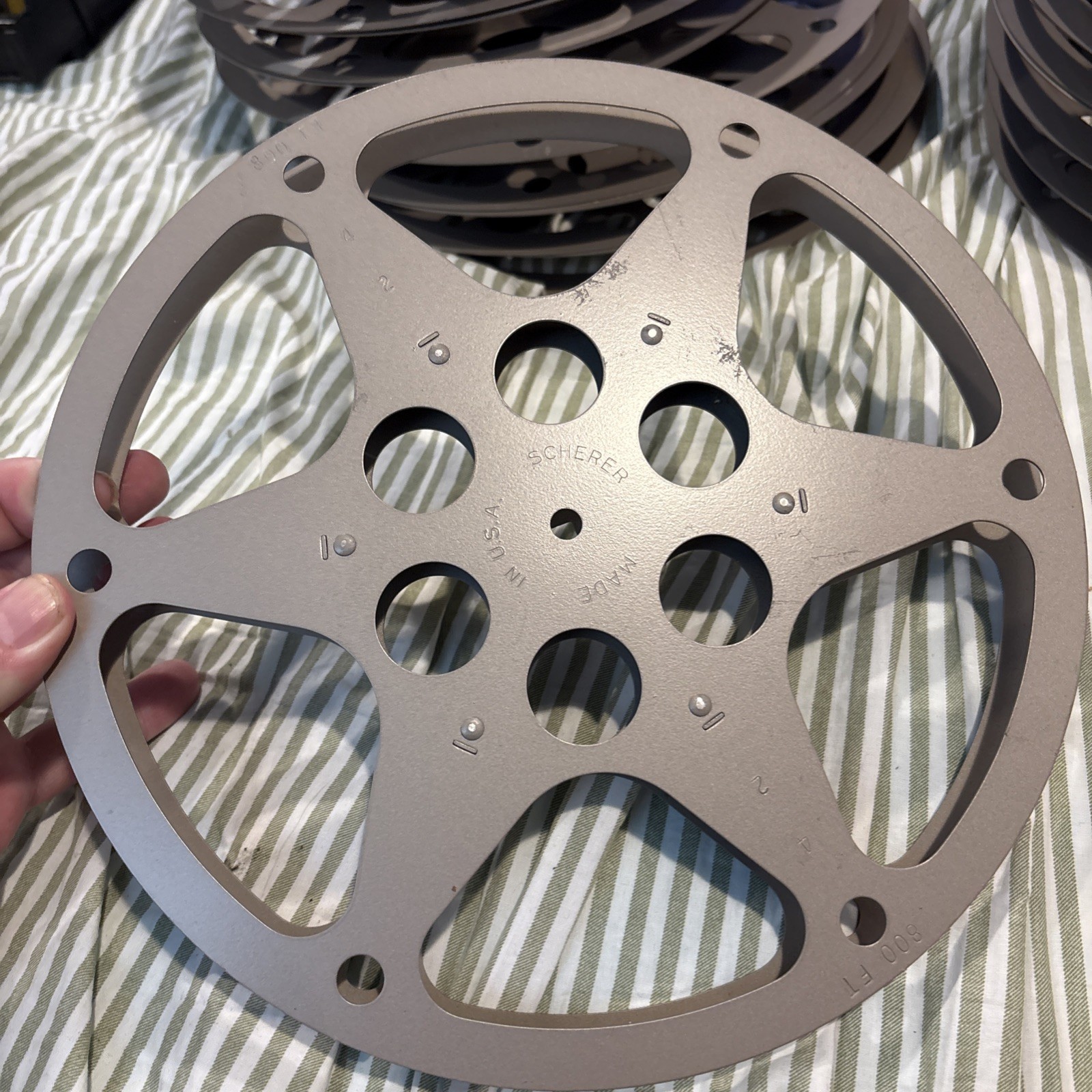 SCHERER 800′ 16MM Metal FILM REEL 800ft capacity