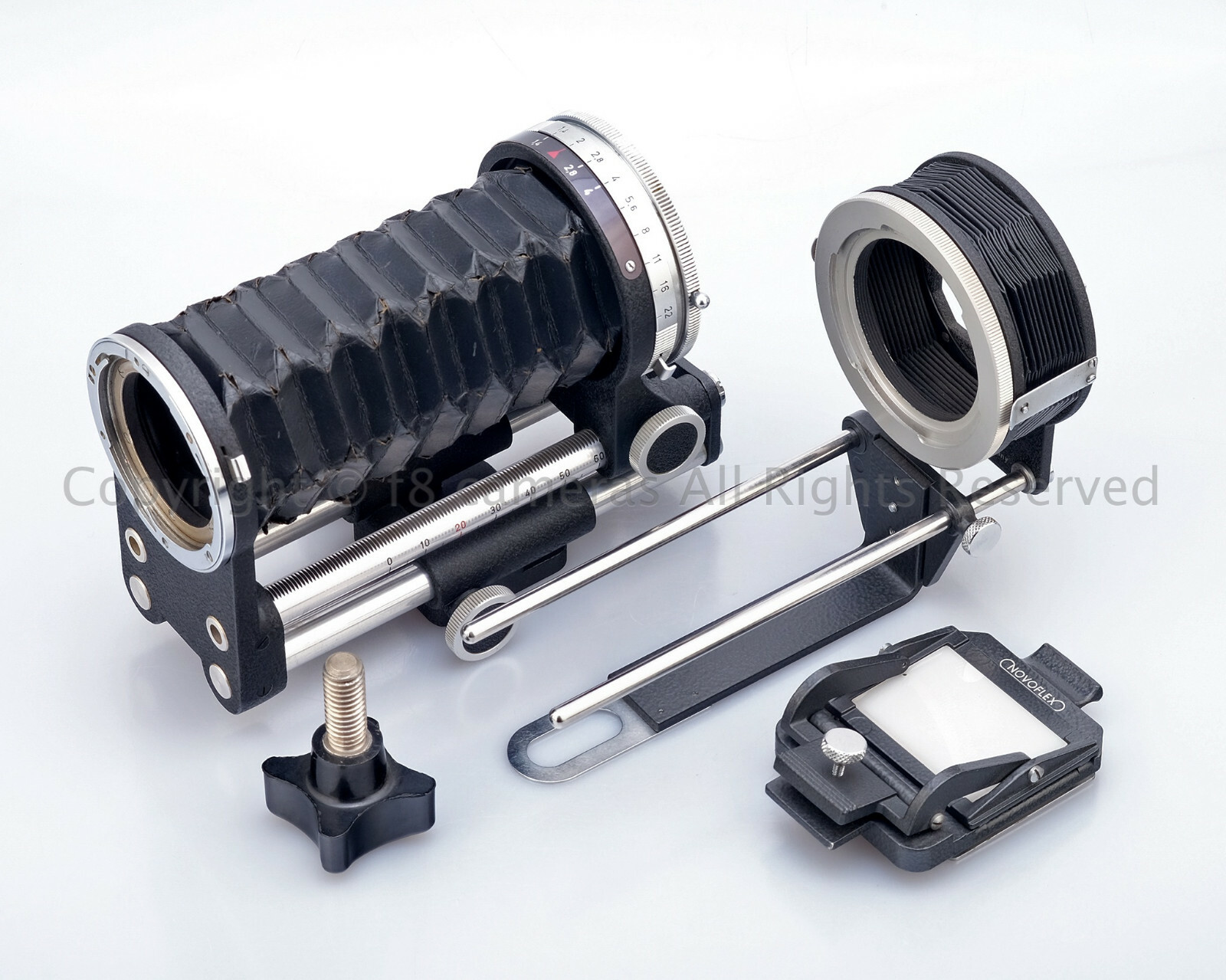 Zeiss Ikon Contarex Macro Bellows + Silde Duplicator + Novoflex Copy Device