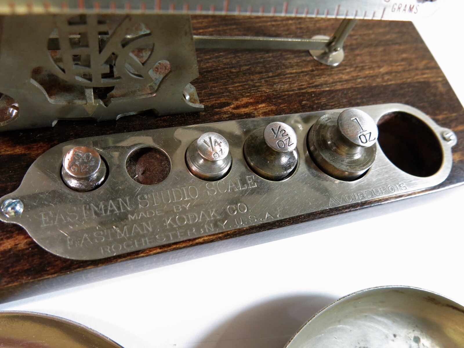 Antique Kodak Studio Scale with Weights — Refinished Base plus New Feet