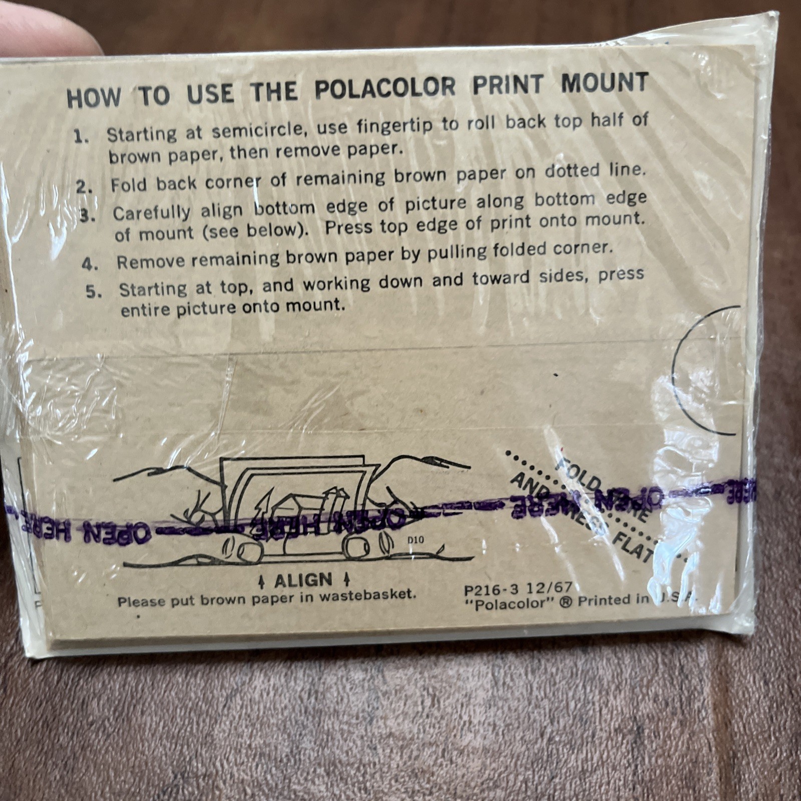Lot of Vintage Polacolor Print Mounts P216-3 12/67 Sealed Lot Of 2