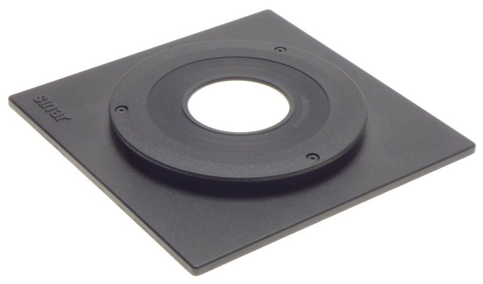 SINAR 4×5 SWISS CAMERA LENS BOARD MINT BLACK PERFECT WORKING ORDER FITS P2 P