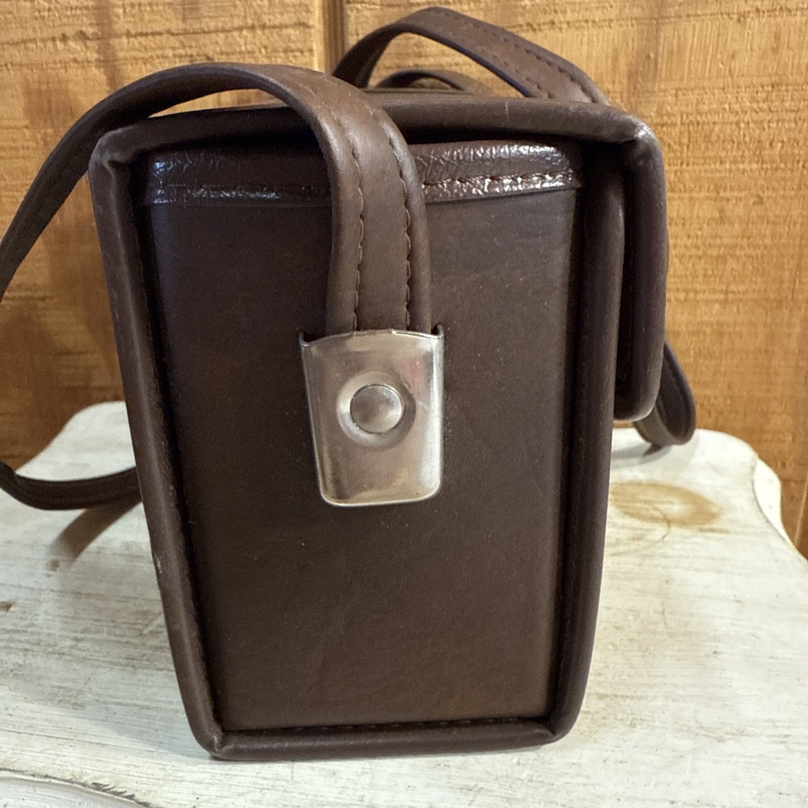 Vintage Brown Vinyl Camera Bag Camera Case Retro