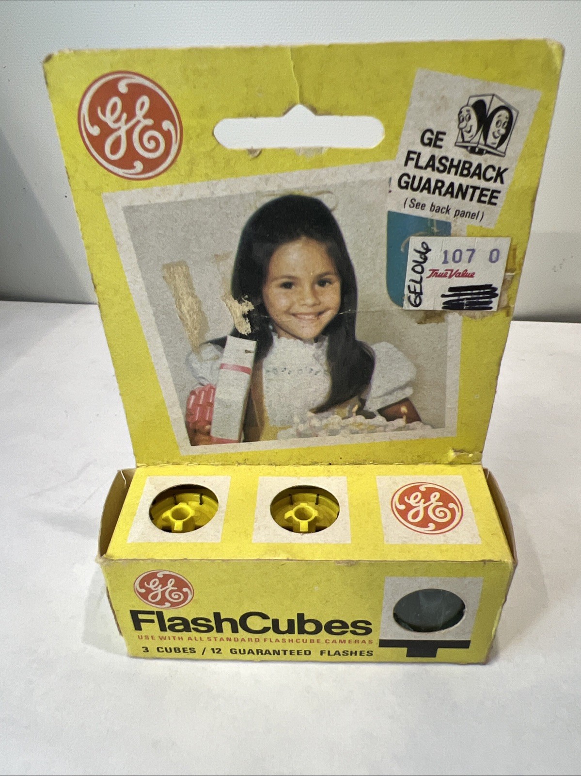 Vintage G.E. FlashCubes 3 Cubes Original Box General Electric Camera Flash USA