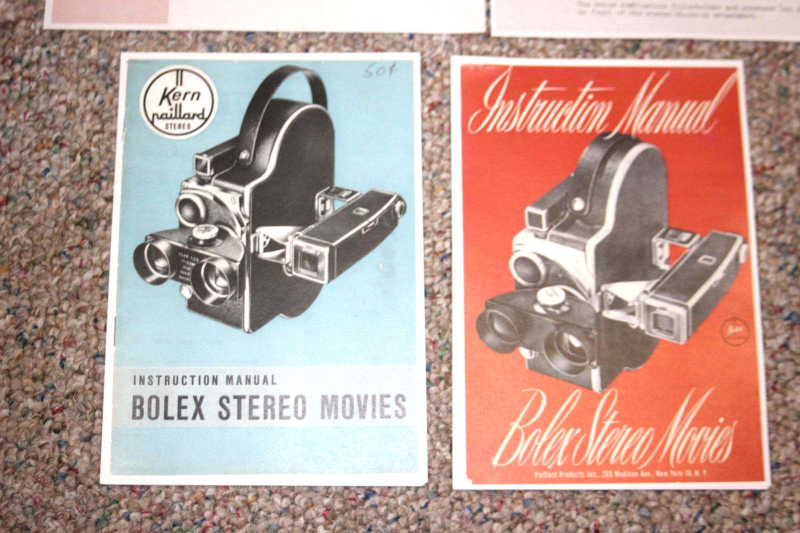 4 – Bolex STEREO Camera / Projector Information, Instructions, Manuals