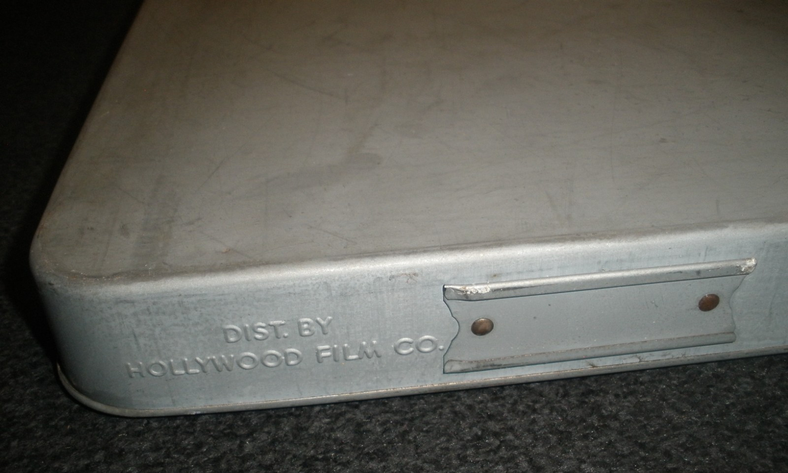 DIST. BY HOLLYWOOD FILM CO. Cinema Movie Reel Film 11 Inch Metal Container