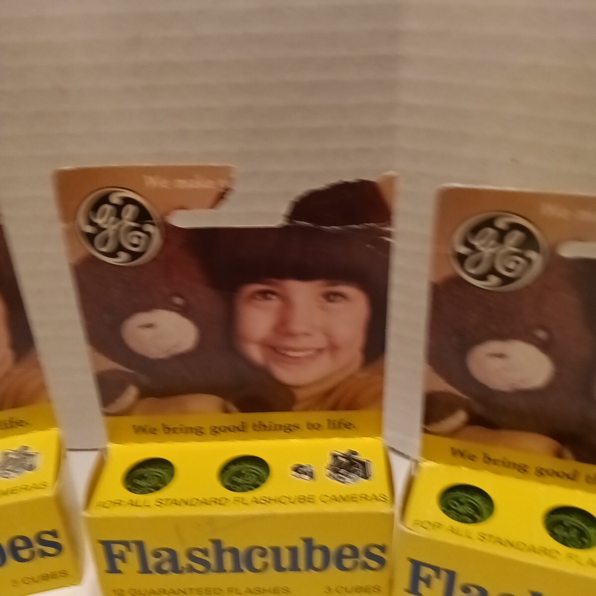 General Electric Flashcubes Lot Of 3 Packs of 3 Cubes USA NEW! Vintage