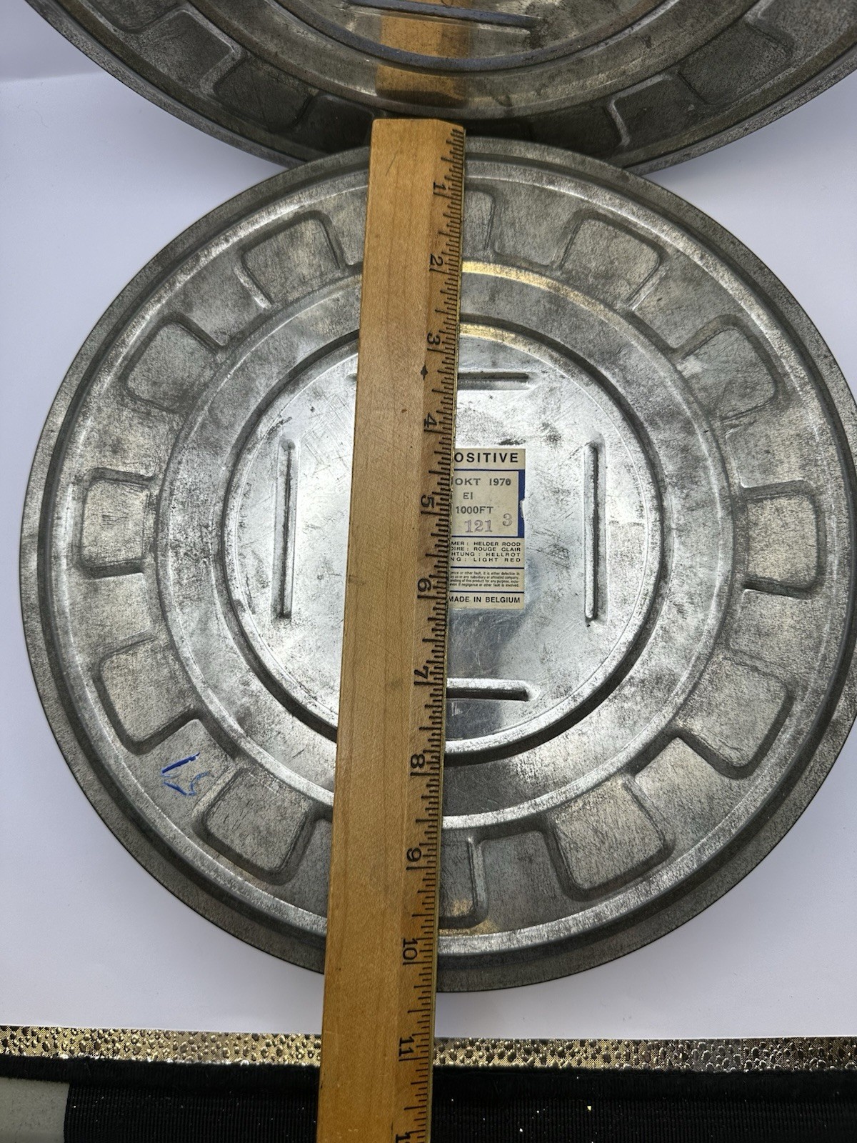 Vintage Copex Positive 1970 35mm Metal Film Canisters Made in Belgium Set Of 2
