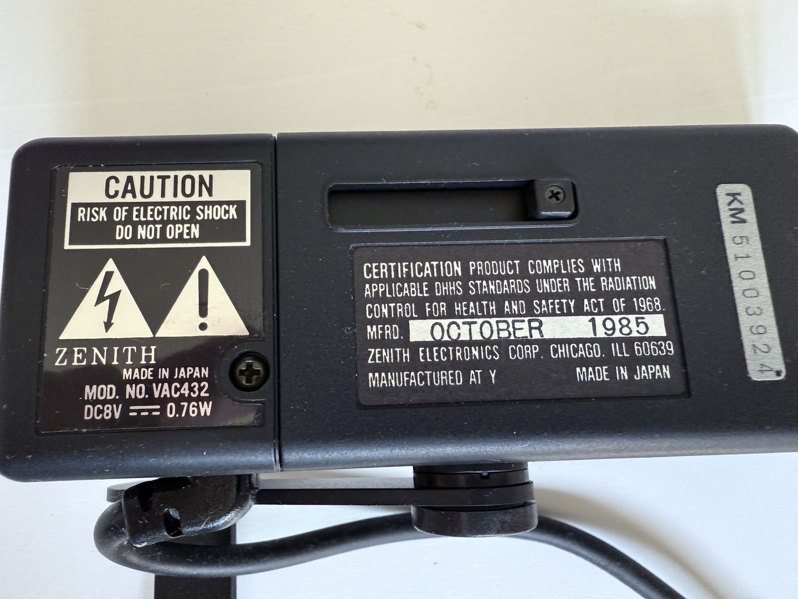 Vintage ZENITH VM7000 Electronic Viewfinder – Model VAC432 View Finder