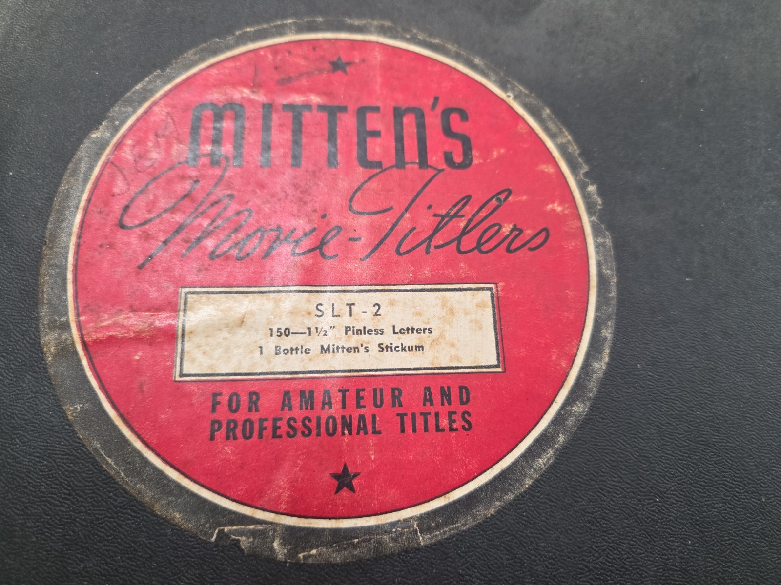 Vintage Mittens Professional Movie Titlers Pinless Lettering Set SLT-2