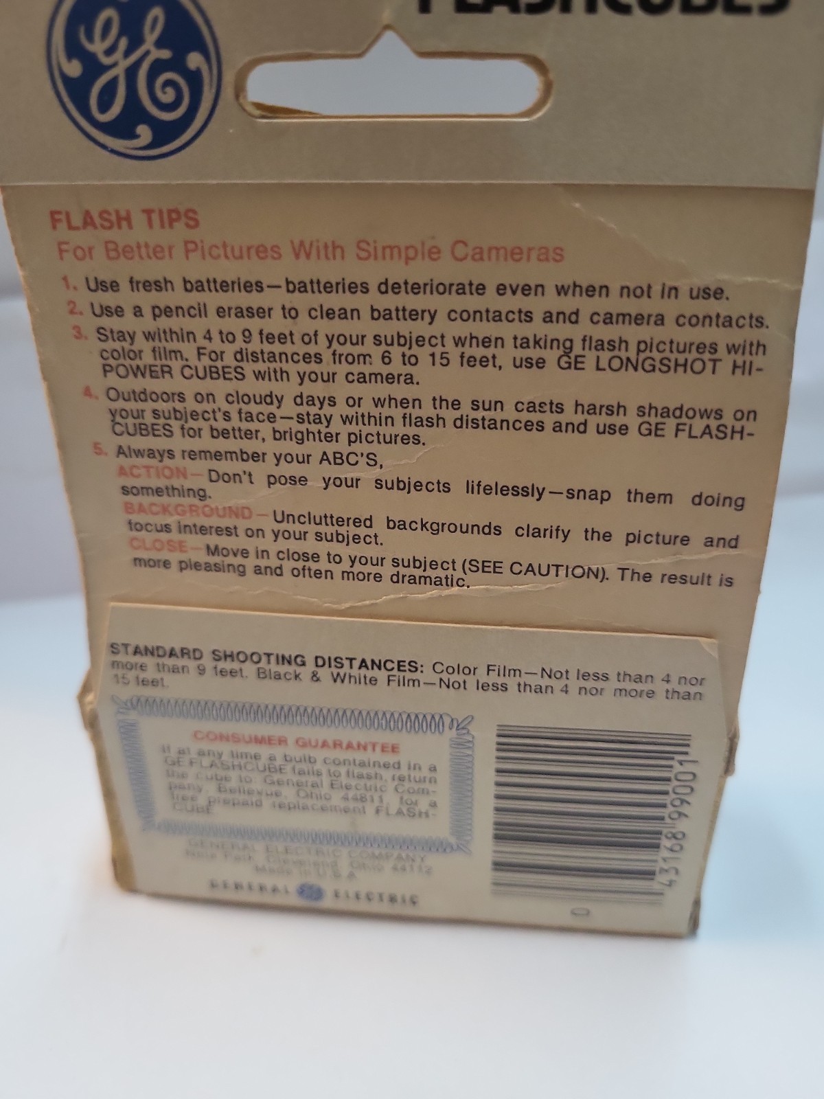 Vintage GE Flash Cubes 2 Cubes 12 Flashes Original Packaging