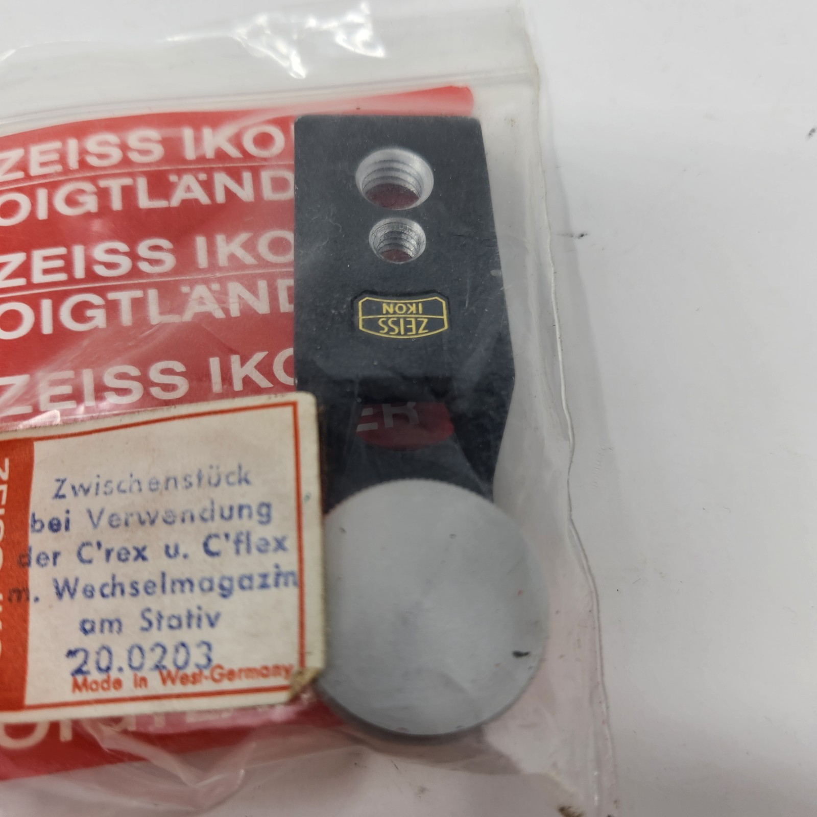 Zeiss Ikon Voightlander Contraflex Tripod Adapter Plate In Original Packaging