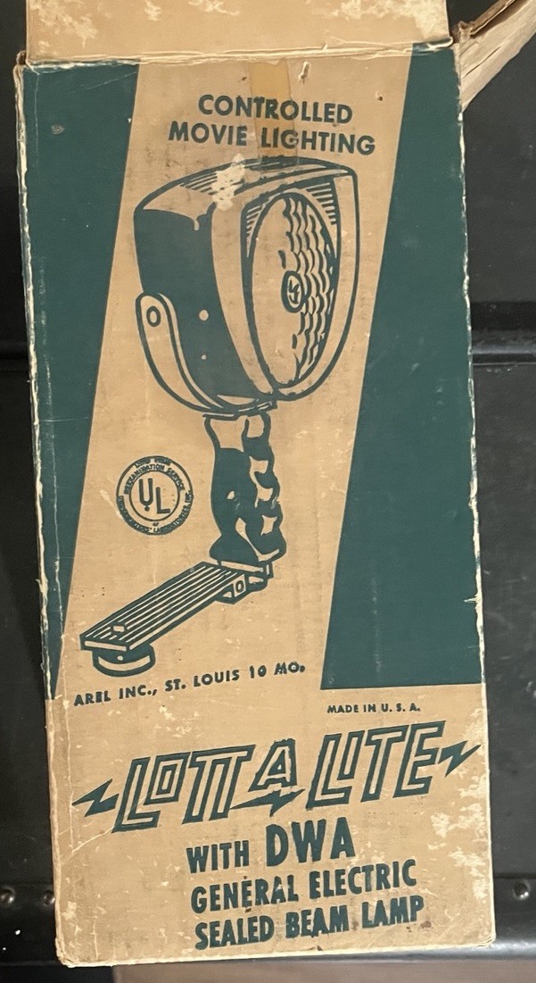 VTG Lott a Lite with DWA General Electric Sealed Beam Lamp w/Box WORKS
