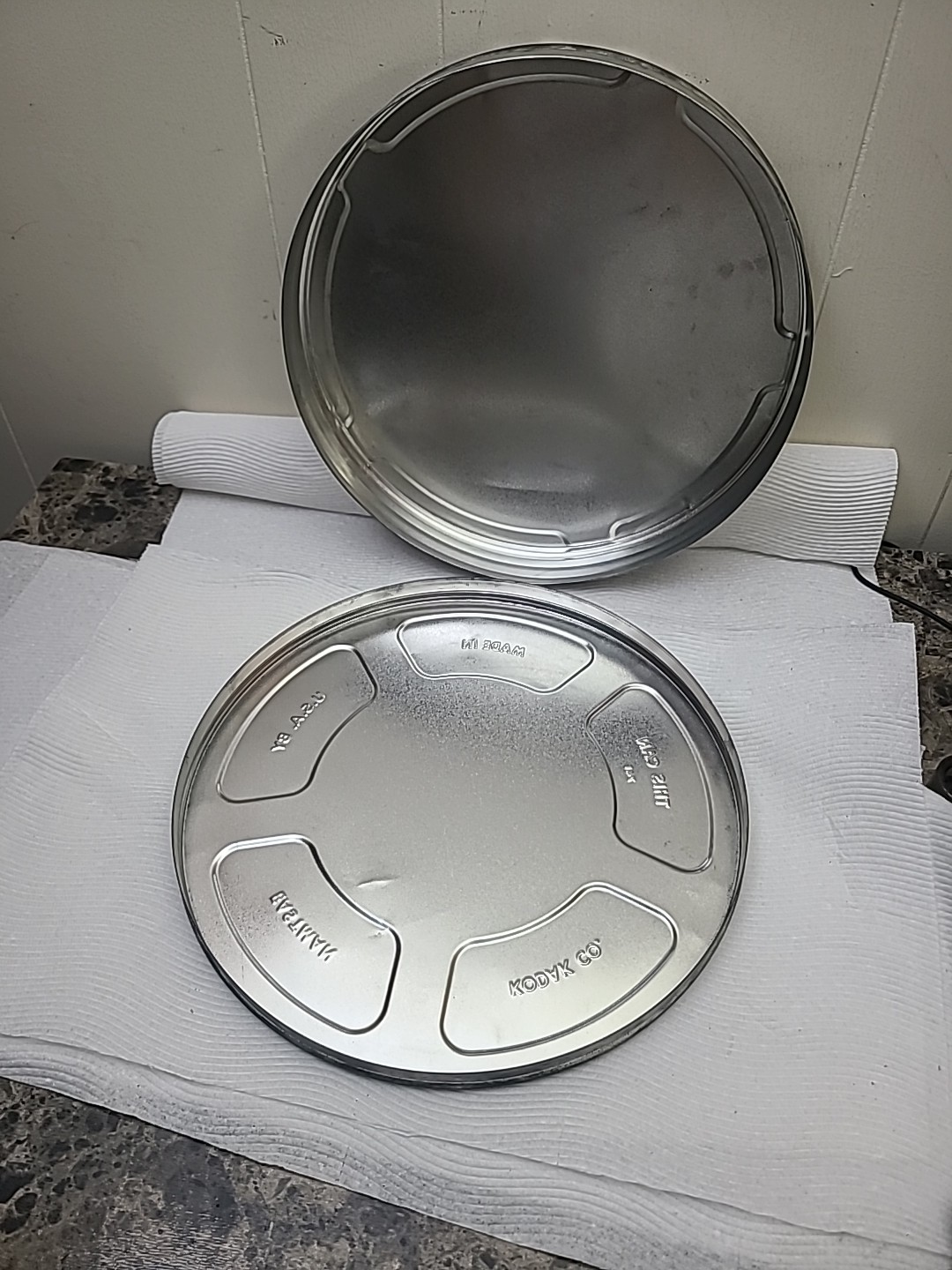 Eastman Kodak Vintage 11″ Metal Film Can Canister Movie Reel USA Empty