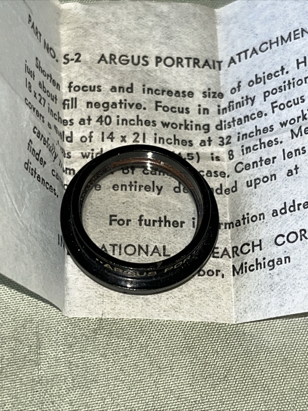 Argus Lens Portrait Attachment Model S-2 w/ Box FREE SHIPPING