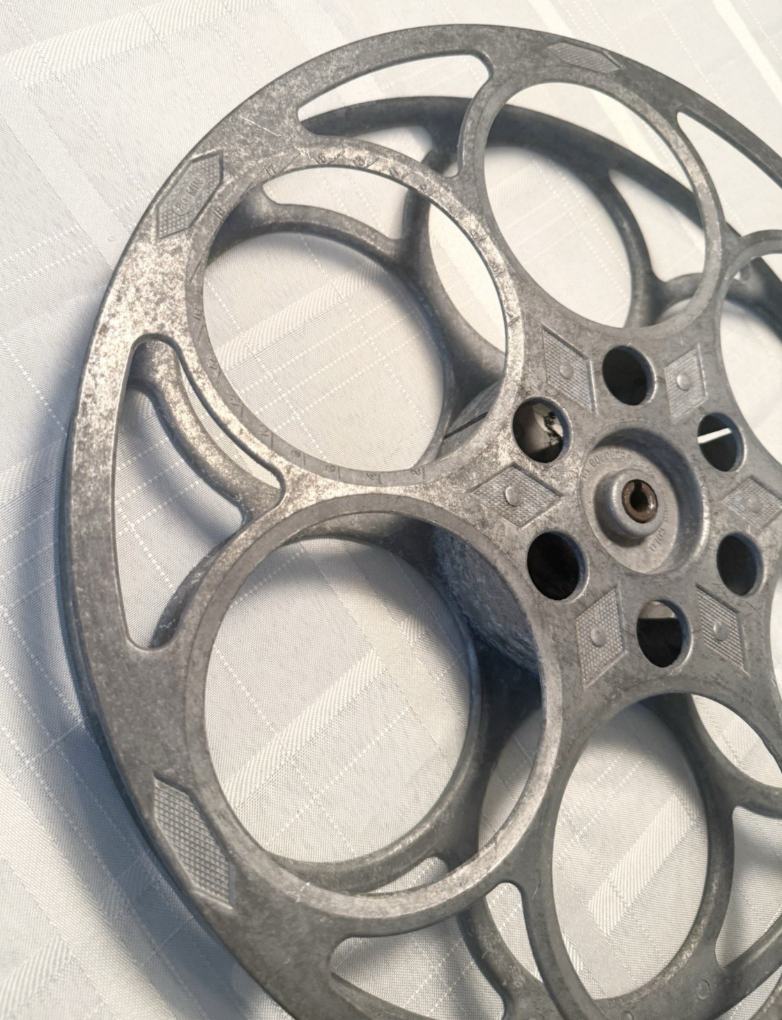 Vintage 16mm Metal Film Reel Goldberg Bros. Denver Hollywood Industrial Decor