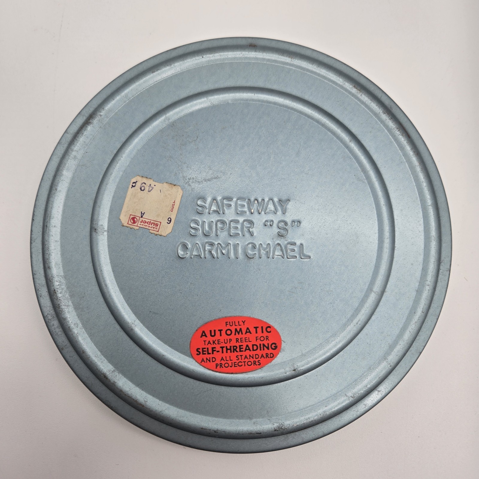 VTG 8mm Film Reel 5” 200’ Safeway Super S Metal Reel & Canister Carmichael CA